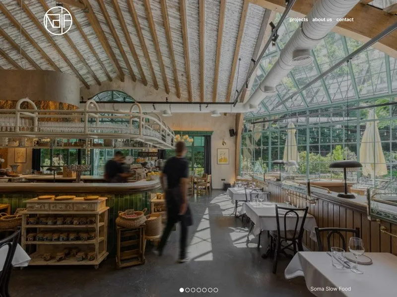 Home page of the Naif Design website — a design studio site built by Radar WFP