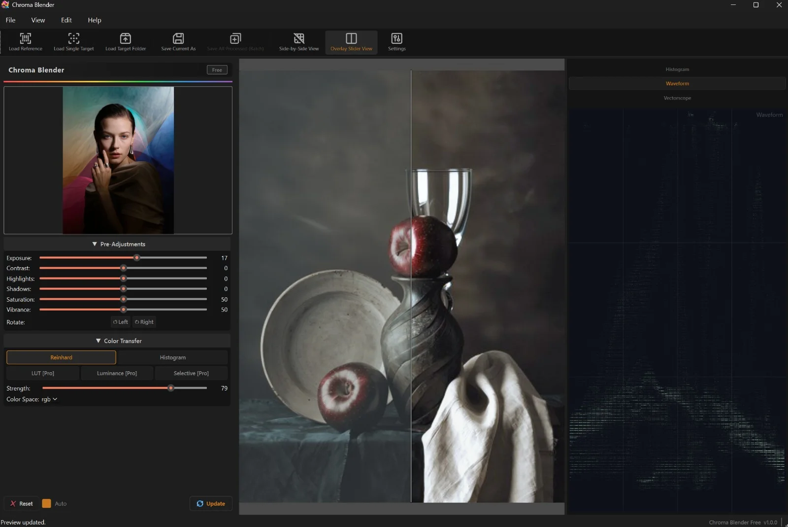 ChromaBlender application window